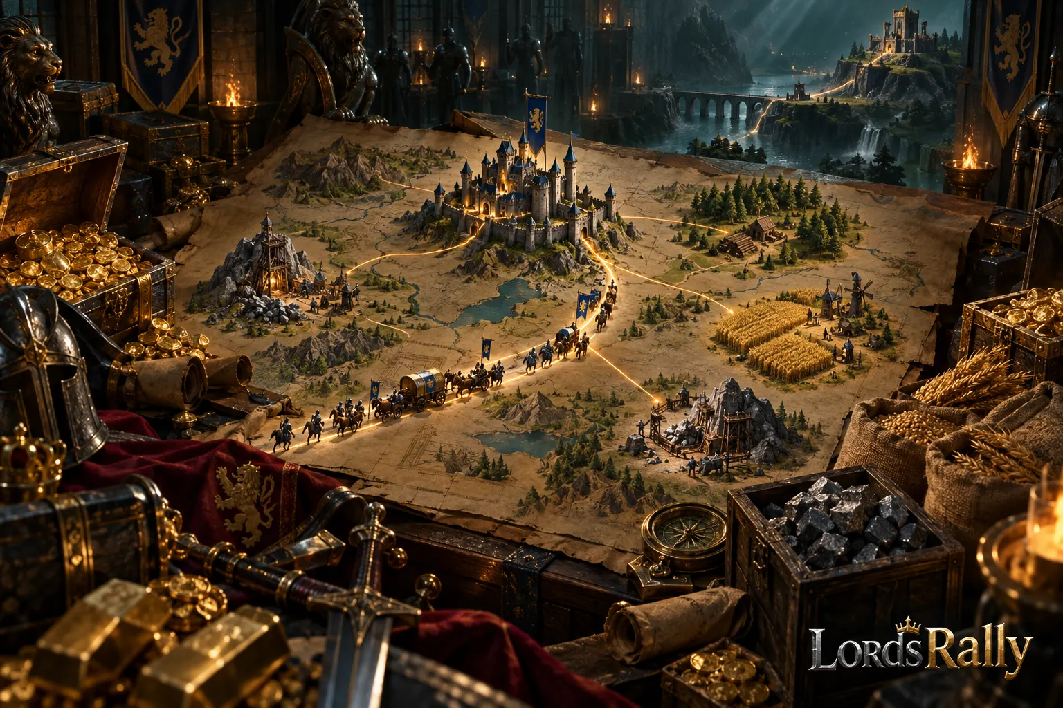 Lords Mobile Kaynak Toplama Rehberi: Arazi Seçimi, Yürüyüş Süresi ve Güvenli Ekonomi Planı